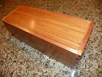 Wine Bottle Box With Sliding Glass Cover - Made From Reclaimed Mahogany And Bamboo 5 small