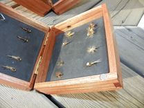 Fly Fishing Boxes With Fly Selection Made From Reclaimed Materials 3 small