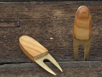 Custom Wooden Golf Divot Removing Tool In Unusual Juniper Burl 1 small