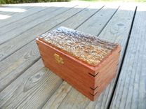 Custom Built Mahogany Box With Ebony Accents And Worm-Eaten And Tiger-Striped Myrtlewood Top 2 small