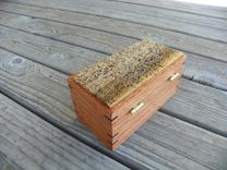 Custom Built Mahogany Box With Ebony Accents And Worm-Eaten And Tiger-Striped Myrtlewood Top 4 small