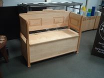 Denise's Natural Finish Hard Maple Entry Storage Bench 1 small