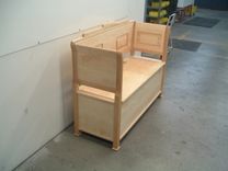 Denise's Natural Finish Hard Maple Entry Storage Bench 3 small