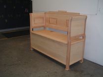 Denise's Natural Finish Hard Maple Entry Storage Bench 4 small