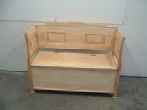 Denise's Natural Finish Hard Maple Entry Storage Bench 5 small