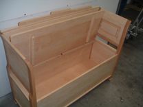 Denise's Natural Finish Hard Maple Entry Storage Bench 6 small