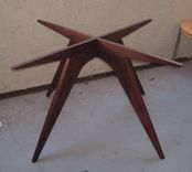 Blake's Extended Teepee Walnut Table Base For 60 Inch Glass Top 2 small