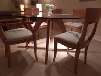 Sculpted Table Base In Beech To Complement Ken's Chairs 5 small