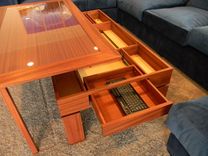 Glass Top Lift-Top Coffee/ Dining Table 4 small