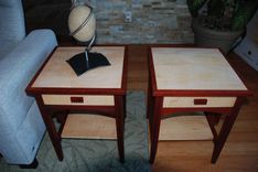 Mindy's Padouk And Curly Maple End Tables 1 small
