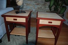 Mindy's Padouk And Curly Maple End Tables 2 small