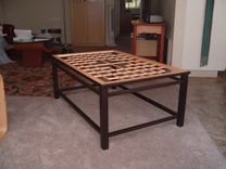 Manny's Coffee Table 5101, Lattice Work And Glass Top 4 small
