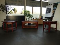 Rick And Debbie's Three Table Living Room Set In Bubinga And Padouk 1 small