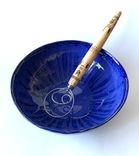 Wood Burned Danish Dough Whisk 8 small