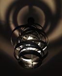 Vortex, Recycled Wine Barrel Steel Rings, Metal Hoops Pendant Light 5 small