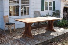 Heart Pine Dining Room Table 1 small