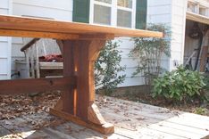 Heart Pine Dining Room Table 4 small