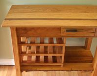 Oak And Heart Pine Wood Wine Table Made From Repurposed And Reclaimed 1894 Wood 3 small