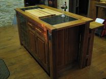 Kitchen Island Reclaimed Old Oak Barn Wood And Heart Pine 3 small