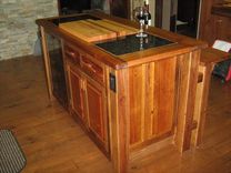 Kitchen Island Reclaimed Old Oak Barn Wood And Heart Pine 1 small