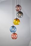 Hand Blown Glass Gumball Multi Pendant Cluster Chandelier 4 small