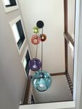 Hand Blown Glass Gumball Multi Pendant Cluster Chandelier 2 small