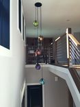 Hand Blown Glass Gumball Multi Pendant Cluster Chandelier 5 small