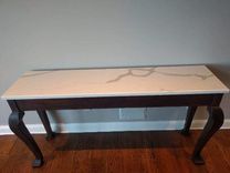 Walnut Side Or Console Table With A Quartz Top 3 small