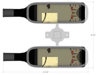 (Floor To Ceiling / Pillar Series) Double Bottle Divide Wine Display 4 small