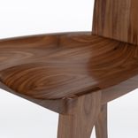 Handmade Dining Chair In Solid Walnut Wood - Gazelle High Back 4 small