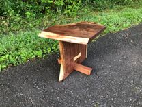 George Nakashima Style Live Edge Walnut Side Table 1 small