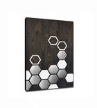 Mod Honeycomb 36x24 - Wood Wall Art, Metal Art, Modern Home Decor, Wall Decor, Abstract Painting 2 small