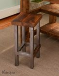Industrial Bar Stool - Counter Stool - Island Stool - Reclaimed Wood And Steel Square Legs 4 small