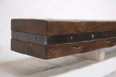 Walnut Mantel With Metal Inlay 5 small