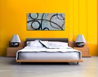 "Perfect Timing" - Large Original Art. Contemporary Abstract Painting With Circles 4 small