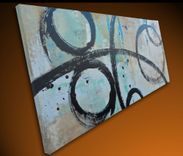 "Perfect Timing" - Large Original Art. Contemporary Abstract Painting With Circles 7 small
