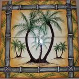 Palm Tree Tile Murals 6 small