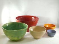 Pasta Serving Bowl With 4 Personal Pasta Bowls 7 small