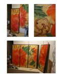 Cracked Linen Hibiscus Custom Panel Installation 1 small