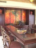 Cracked Linen Hibiscus Custom Panel Installation 2 small