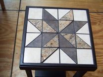 Tiled Accent Table - Black 1 small