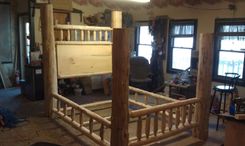 Carved Queen Size Bed 4 small