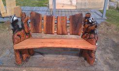 Rustic Raccoon Bench 1 small