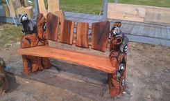 Rustic Raccoon Bench 2 small