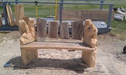 Rustic Raccoon Bench 5 small