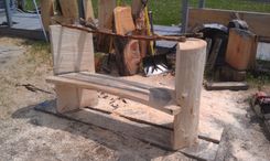 Rustic Raccoon Bench 6 small
