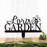 Personalized Metal Garden Name Sign with Bumble Bee Insect 1 small