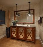 Black Walnut Sink Base W/ Mirror 1 small