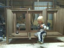 Black Walnut Sink Base W/ Mirror 5 small