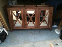 Black Walnut Sink Base W/ Mirror 4 small